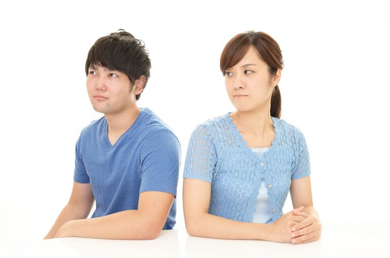 ケンカしている夫婦